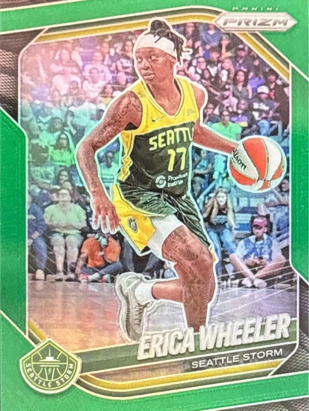 Panini Prizm Seattle Storm Erica Wheeler Green Prizm Basketball Card